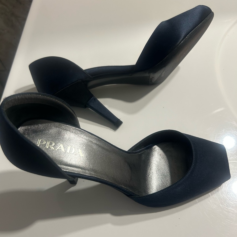 Prada Navy Blue Heels
